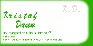 kristof daum business card